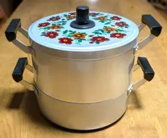 昭和レトロ　ホクセイ　蒸し器　2段　26cm