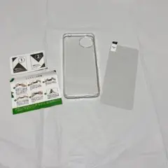 【機種不明】 スマホケース 保護フィルム クリアケース 1枚+1枚セット