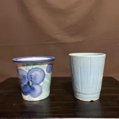 盆栽鉢 蘭鉢 植木鉢 観葉植物 山野草 模様入 万光 2セット
