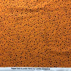 ロラライハリス　Pepper Dotsオレンジ生地　45㎝×110㎝