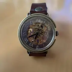 スケルトン手巻き時計 No.88 ブラウンレザー