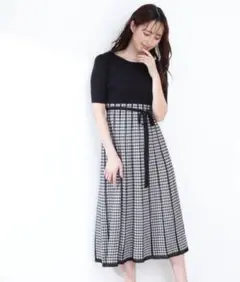 週末限定 【2021SS】ジルBYジルスチュアート チェックプリーツワンピース