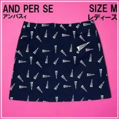 JUN&ROPE ジュン アンド ロペ スカート ペナント 柄 ネイビー M