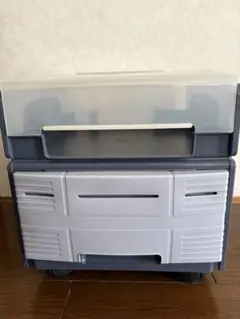 スーパーファミコン用収納ボックス グレー キャスター・引き出し付き
