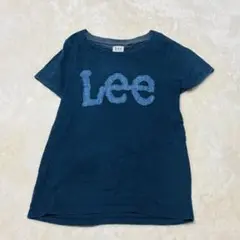 [古着] Lee リー　ビッグロゴ Tシャツ半袖Mサイズ　ネイビー色
