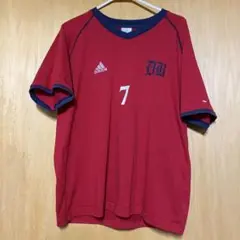 adidas 赤 サッカーシャツ 7 番