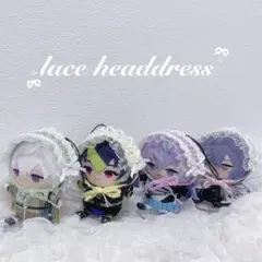 〈pink〉レースヘッドドレス にじぱぺっと ぬい帽子