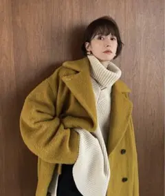 CLANE OVER LINE DOUBLE COAT クラネ