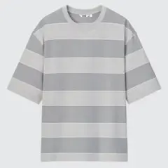 ユニクロ　U　ボーダーTシャツ　グレー　M