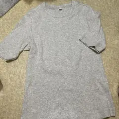 ⭐️UNIQLOリブクルーネックTシャツ リブ編み 半袖　Mサイズ