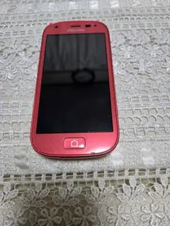 美品‼️ドコモ　FUJITSU 赤のらくらくスマートフォン　F-04J本体