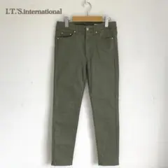 【イッツインターナショナル】カジュアルパンツ　スリム　ストレッチ　カラーパンツ