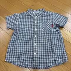 familiar チェック柄 半袖シャツ 110