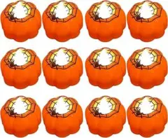 12枚入 クモ LED キャンドル ライト ハロウィン 飾り 電池式 電飾ライト