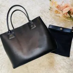 美品✳︎Agnes b.ハンド ビジネスバッグ 2way A4 黒 レザー PC