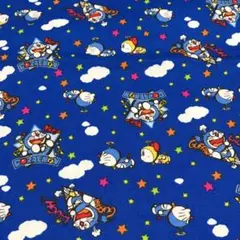 ドラえもん 夜空 オックス 生地 はぎれ ブルー ドラミちゃん