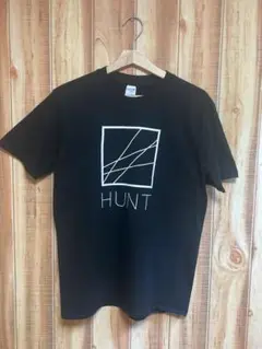 HUNT グラフィックプリントTシャツ GILDAN製 Mサイズ ブラック