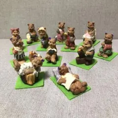 ミニチュア　クマ　置物　セット　12個