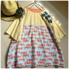 【ハンドメイド】カニ蟹crab布帛でビッグteeプル 米米CLUBではありません