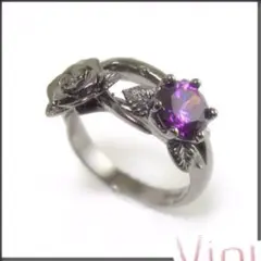 美品 Viewlu シルバー リング 指輪 バラ 薔薇 フラワー ゴスロリ