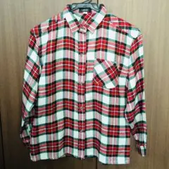 男女児兼用 チェックシャツ 140 シャツ