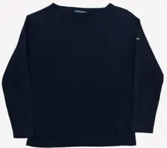 SAINTJAMESブラック黒ウェッソンソリッド無地　T1【美品フランス製】S
