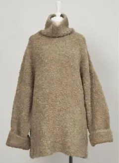 Rosary moon Poodle Knit Tunic (CAMEL)