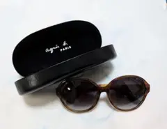 期間限定値下げ中！【美品】agnès b. サングラス/黒ケース付き