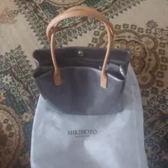 MIKIMOTO ミキモト エルク 本革 レザー ハンドバッグ 白 カバン 高級 MIKIMOTO ミキモト エルク 本革 レザー ハンドバッグ 白 カバン 高級