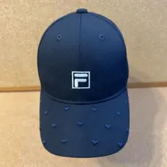 FILA ネイビー キャップ ハート刺繍