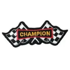 アイロンワッペン CHAMPION チャンピオン フラッグ レース 車