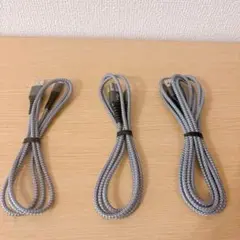 【3本セット】USB Type C ケーブル【1m+2m+1m】 充電器 急速