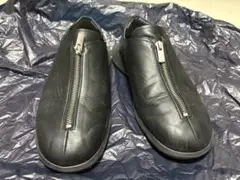 sinobis front zip ジップ付レザースニーカー