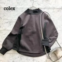 【colex】アバハウス モックネック 異素材切替プルオーバー 裏起毛 あったか