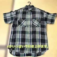 MILLAGOSTAY 半袖シャツ L グリーン系チェック