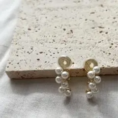 #176 イヤリング ゴールド パール パールピアス 21