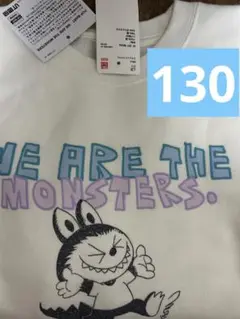 UNIQLO ラブブ ポップマート コラボ トレーナー 白 130