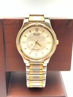 【稼動】ROOKIE CASIO 防水時計 ゴールドシルバー　腕時計