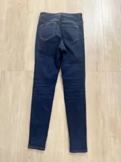 濃紺 スキニーデニム ハイウエスト