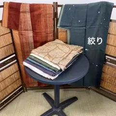 IK-321 女性着物 紬 8着 おまとめ リメイク お稽古 材料
