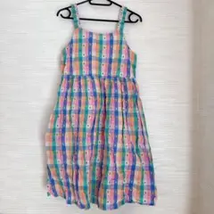 wonder nation チェック柄ノースリーブワンピース XXL