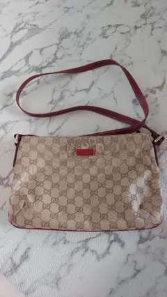 GUCCI ショルダーバッグ ベージュ/レッド