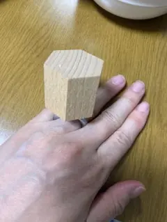 木製六角形リング 金属リング付き