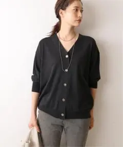 Plage イタリアシ18G Vカーディガン