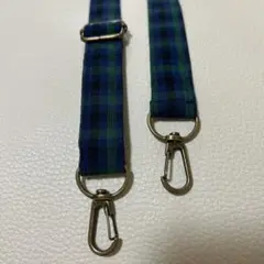 ファミリア風緑チェック　ショルダーストラップ