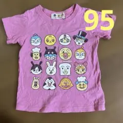 【アンパンマン】キャラクター Tシャツ ピンク