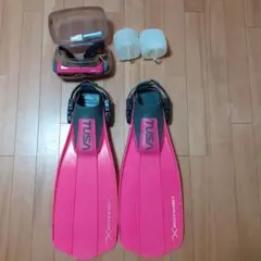 TUSA LIBERATOR フィン ピンクゴーグル ケース付き