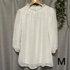 ホワイトドット柄チュニック Mサイズ