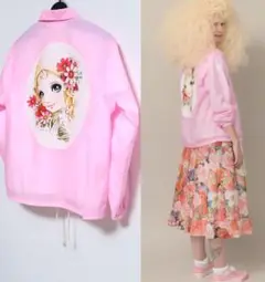 S 新品 22AW コムデギャルソン ガール 高橋真琴 スウェット パーカー 白 COMME des GARCONS GIRL×高橋真琴 / コムデギャルソンガール