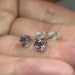 □048アメジスト　ピアス□